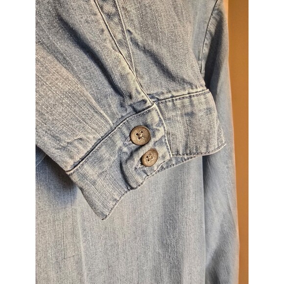 Cloth & Stone Shirred Buttondown Shirt women's size small - Picture 4 of 8